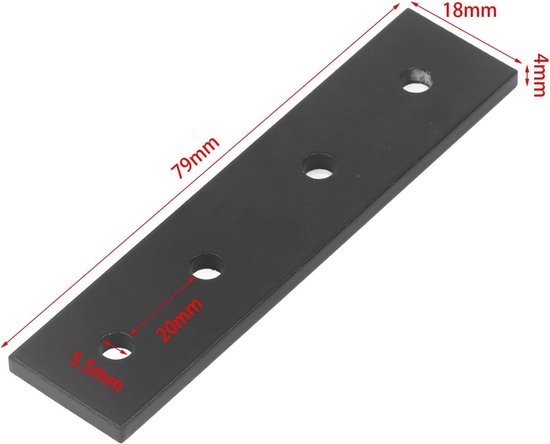 Bevestigingsaccessoires 4-gaats aansluitplaten, roestbestendig, gepolijst oppervlak van aluminiumlegering, 2 stuks voor de mechanische industrie (2020) — afbeelding 2
