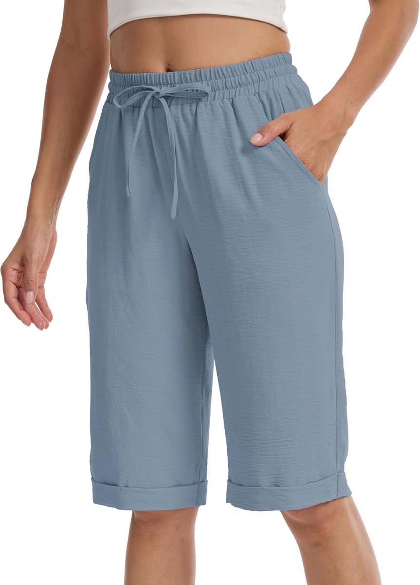 Knielang, lange capri-bermuda-broek
