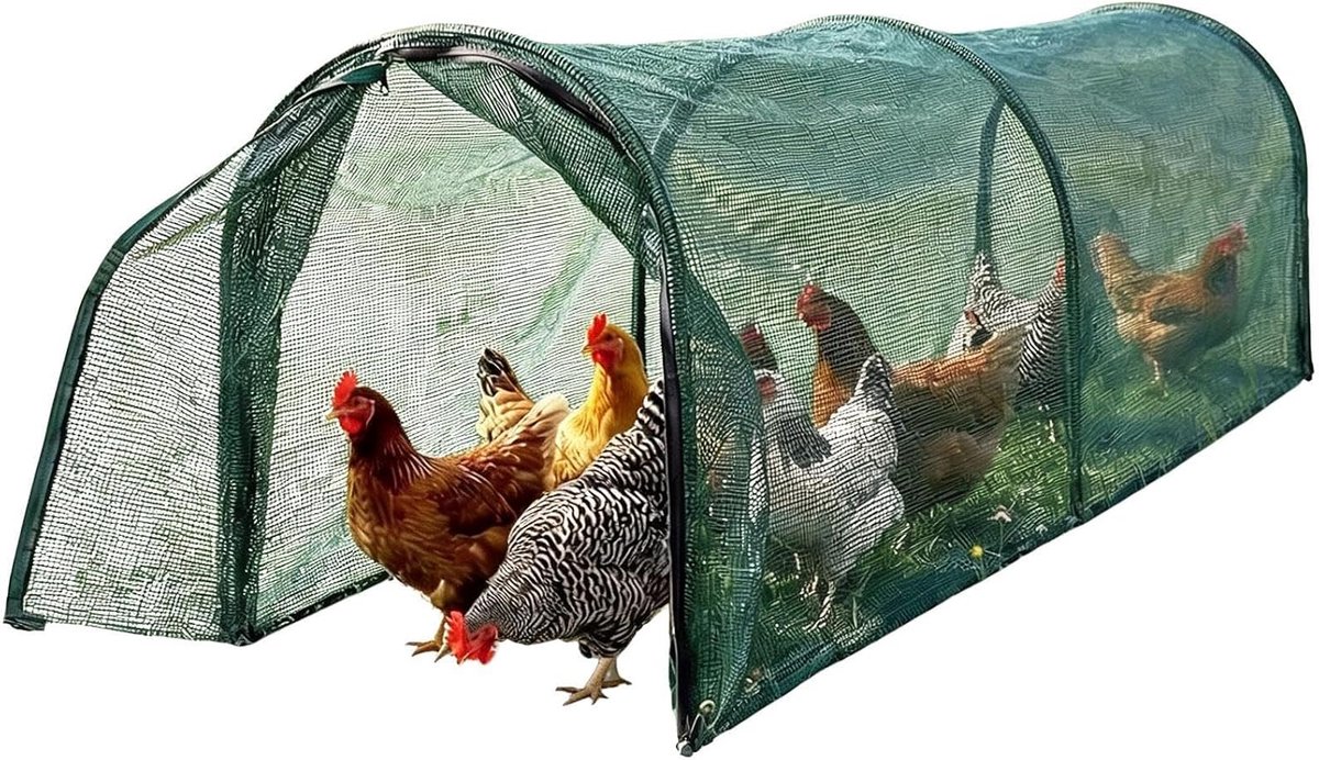 Kippentunnel met Deur Nylon Draagbaar Huis