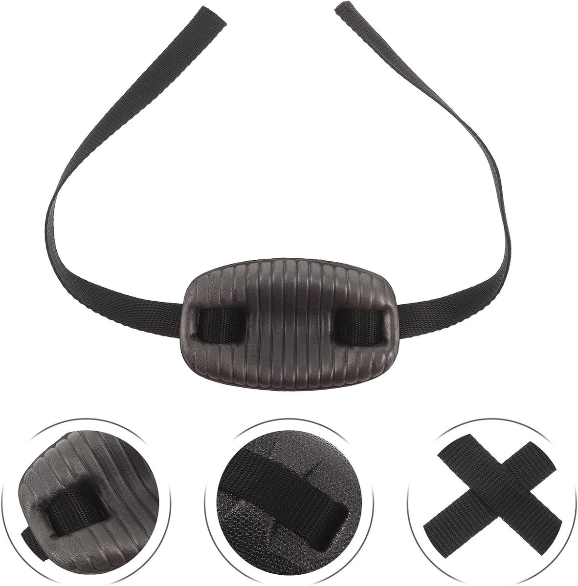 2 Stuks Hockeyhelmpads Kinband Voor Helmen Gevoerde Kinband Sporthockeykinbeschermer Sportbeschermende Uitrusting Universele Vervangende Schuimkinpad Voor Helmen Zwart