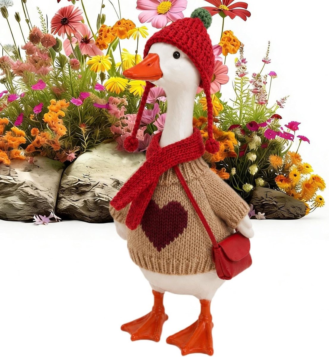Goose Outfit, Gebreide Hoed Sjaal Set, Kleine Gans Kostuum