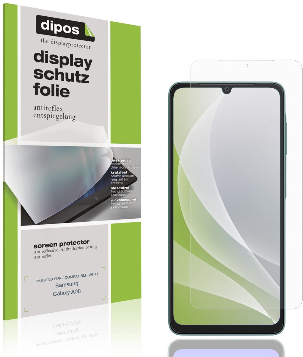 dipos – 4x Matte Beschermfolie geschikt voor Samsung Galaxy A08 | Krasbestendige & antireflecterende Screenprotector Ultra-Thin