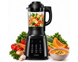Multifunctionele 2-in-1 Soepmaker & Blender - 1.75 Liter - Verwarmingselement - 8 Programma’s - 1200W - Glazen Kan - Incl. Schoonmaakfunctie