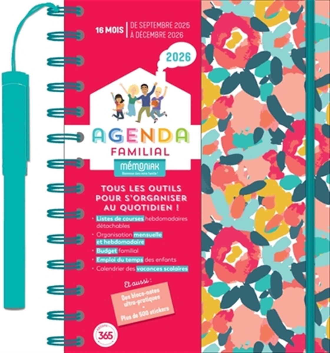 Familiale Agenda Mémoniak met 1 Stylo