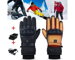 Elektrisch Verwarmde Handschoenen Met Touchscreen-Functie - Verwarmde Handschoenen Op Batterijen - 3 Temperatuur - Voor Motorrijden Skiën