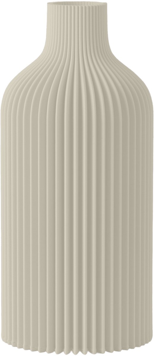 Layvo Evren Vaas - Crème - 20 cm - droogbloemen vaas - organische vaas - gerecycled plastic