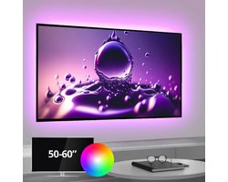 TV ledstrip USB - 50-60 inch - 4 strips - RGB - Inclusief IR afstandsbediening - 2x 50 cm & 2x 90 cm - Plug&Play - TV backlight led strip