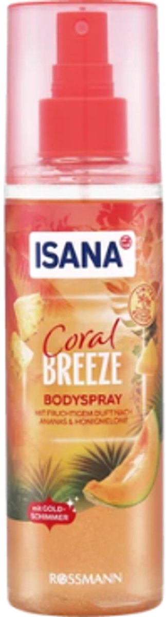 ISANA Bodyspray Coral Breeze | 1x 200 ml - Ananas en Meloen - Body Mist | Limited Edition 2026