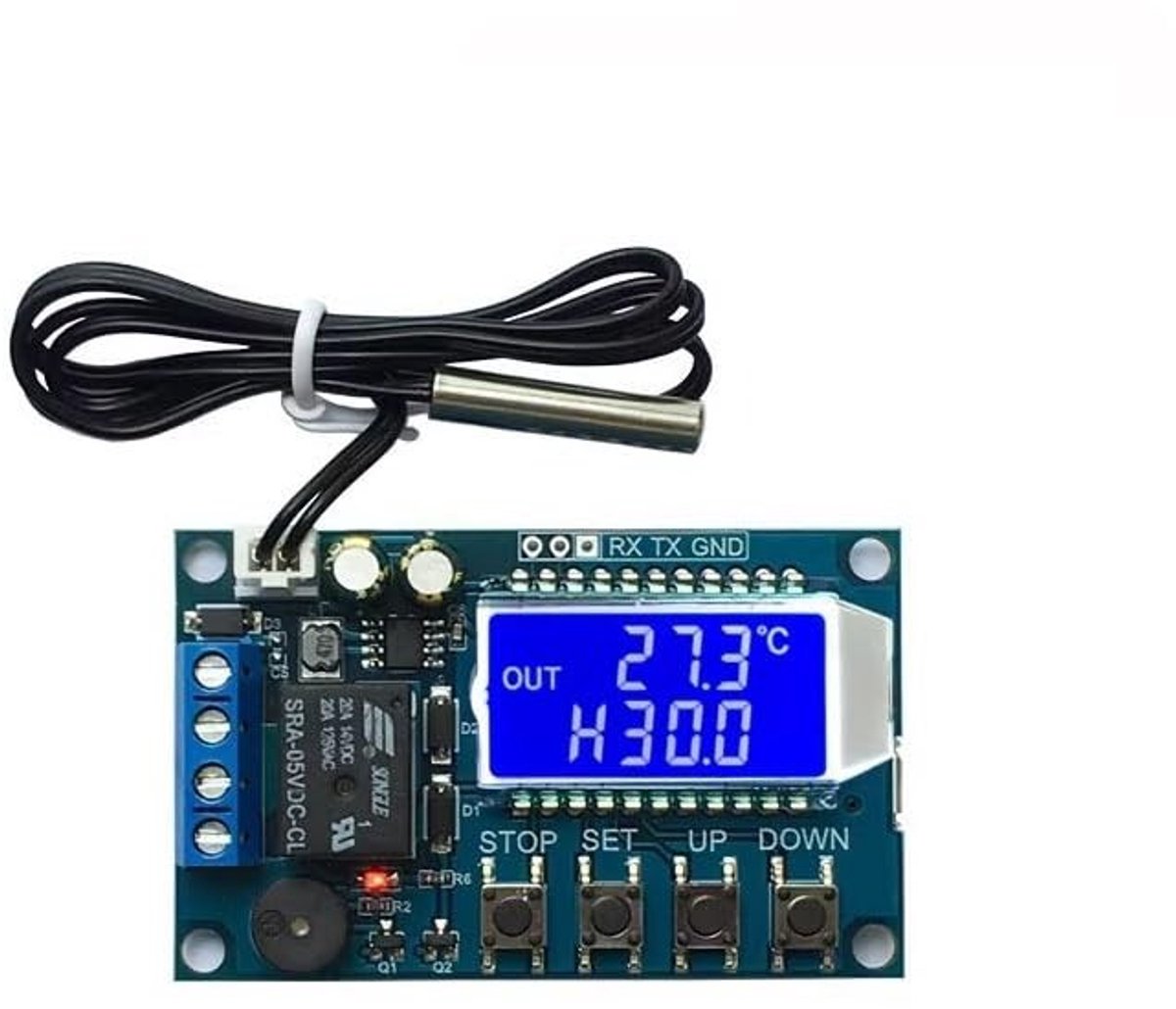 Digitale Thermostaat DC 6-30V met LCD Display en Waterdichte Sensor
