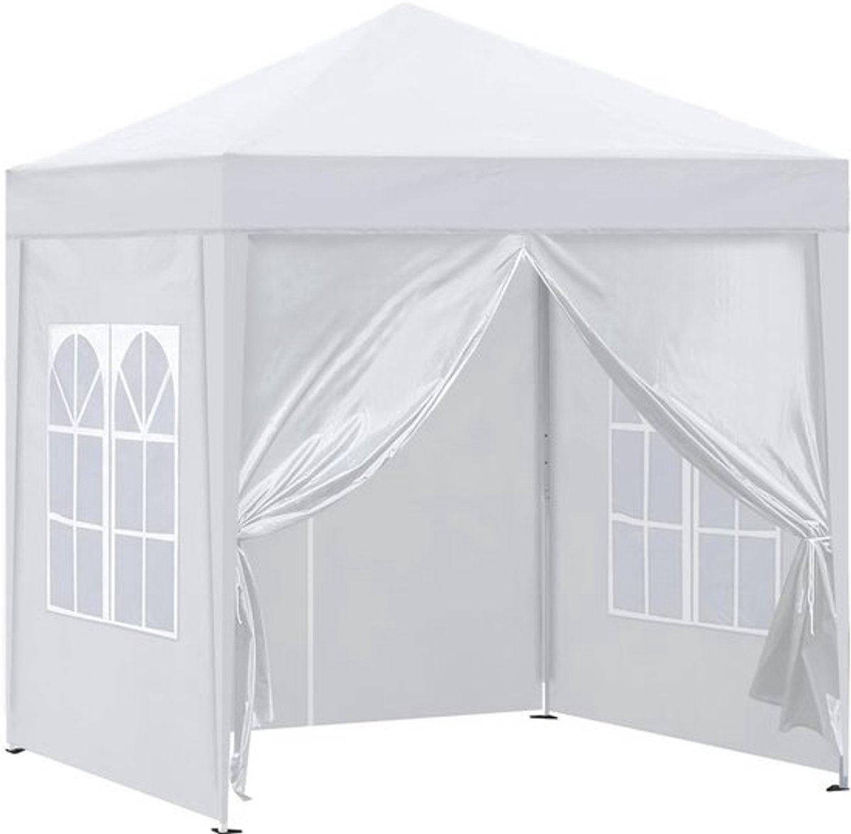 Pop-up partytent 3x3m wit met 4 zijwanden - Waterdicht tuinpaviljoen voor feesten en tuin