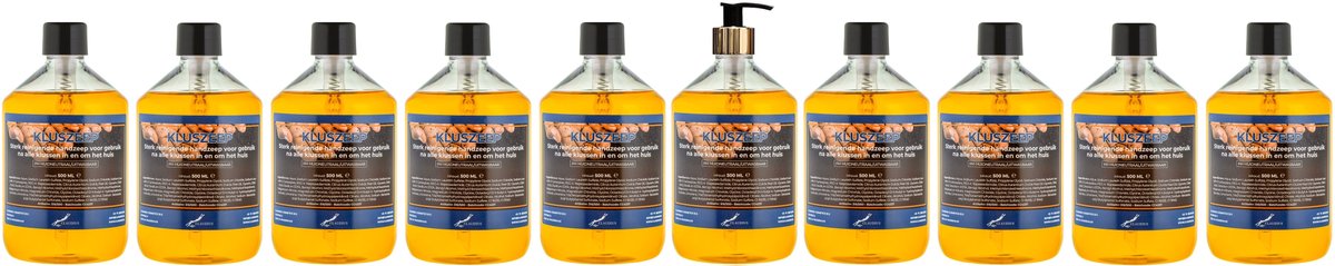 Kluszeep 500 ml - met gouden pomp - set van 10 stuks - Voordeelverpakking