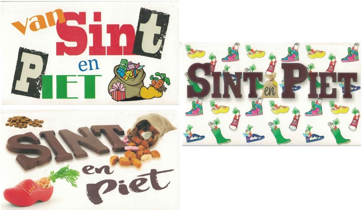 3 Sinterklaas geld-envelop - sinterklaas kado envelop - set van 3 - sinterklaas geschenk envelop - sint en piet kado envelop - sint en piet geld-envelop - sint en piet geschenk envelop