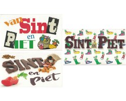 3 Sinterklaas geld-envelop - sinterklaas kado envelop - set van 3 - sinterklaas geschenk envelop - sint en piet kado envelop - sint en piet geld-envelop - sint en piet geschenk envelop