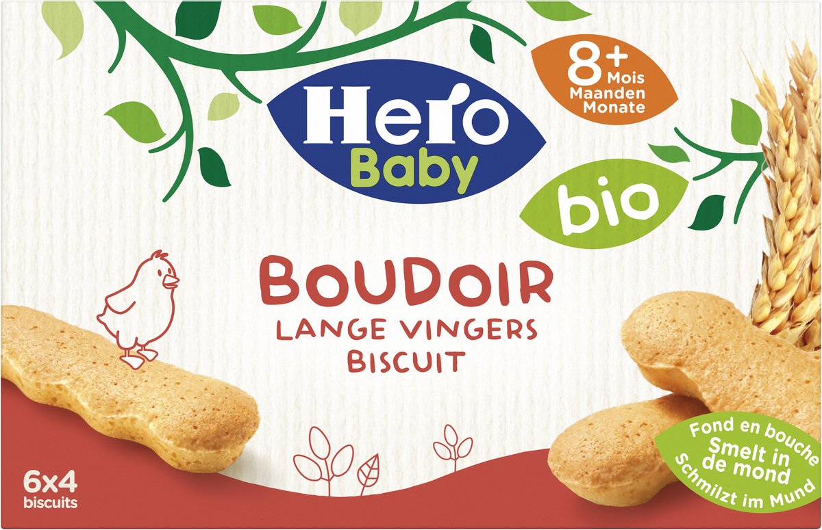 Hero Baby Lange Vingers - Babymaaltijd - Babykoekjes - Bio - 8 x 120g