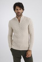 Felix Hardy Trui Met Korte Ritssluiting - 100% Katoen Heren Beige - Xl