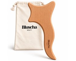 Bluscha® Premium Houten Gua Sha Massagetool - GuaSha - Bindweefselmassage - Anti Cellulite Cellulites - Massageroller - 33cm - Scraper - Massageapparaat - Madero Therapie - Maderotherapie - Drainage - Bindweefselmassage - Bodysculpting - Lymfe