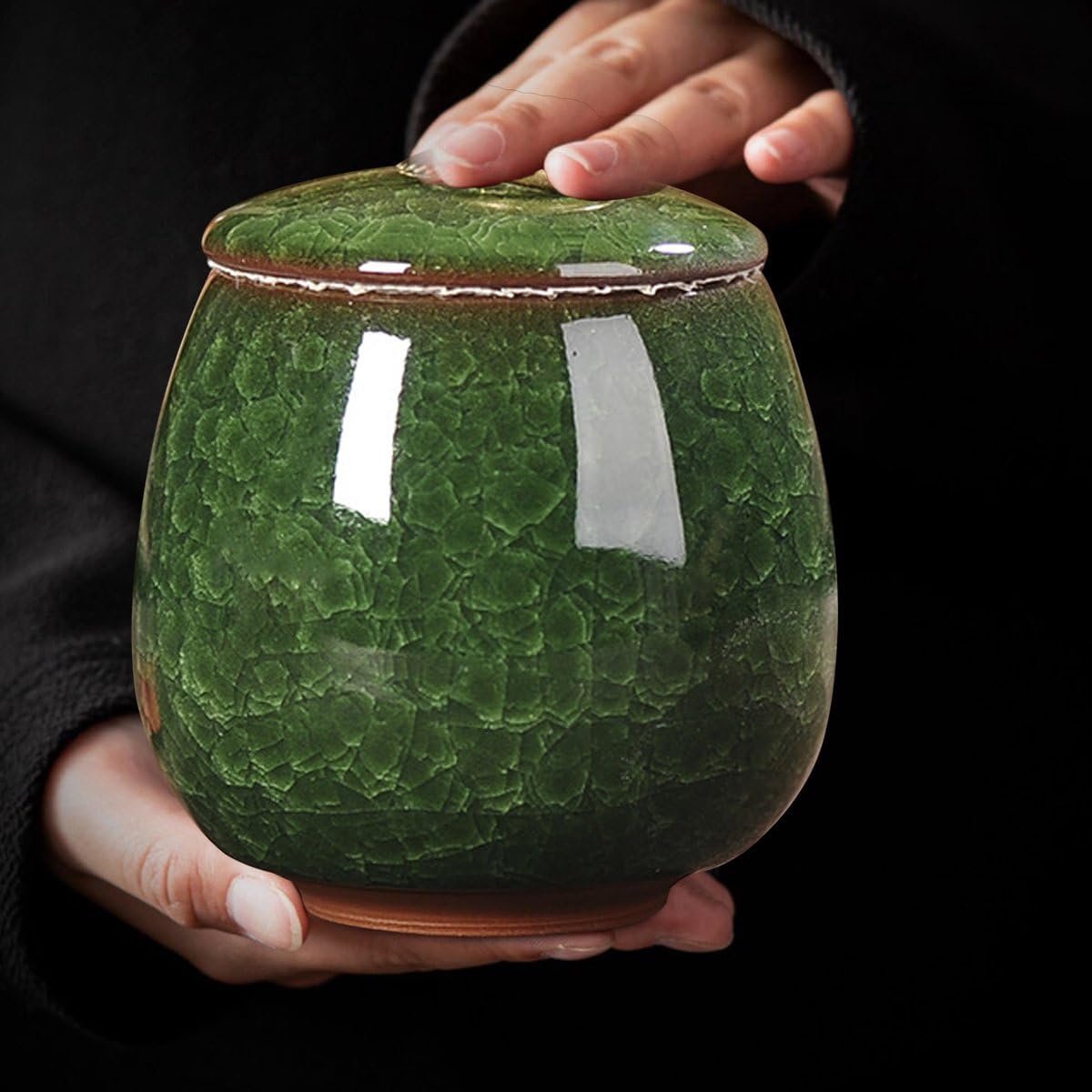 As urn - Mini - Groen Keramiek - 170 ml - Huisdieren - Menselijk - Decoratief