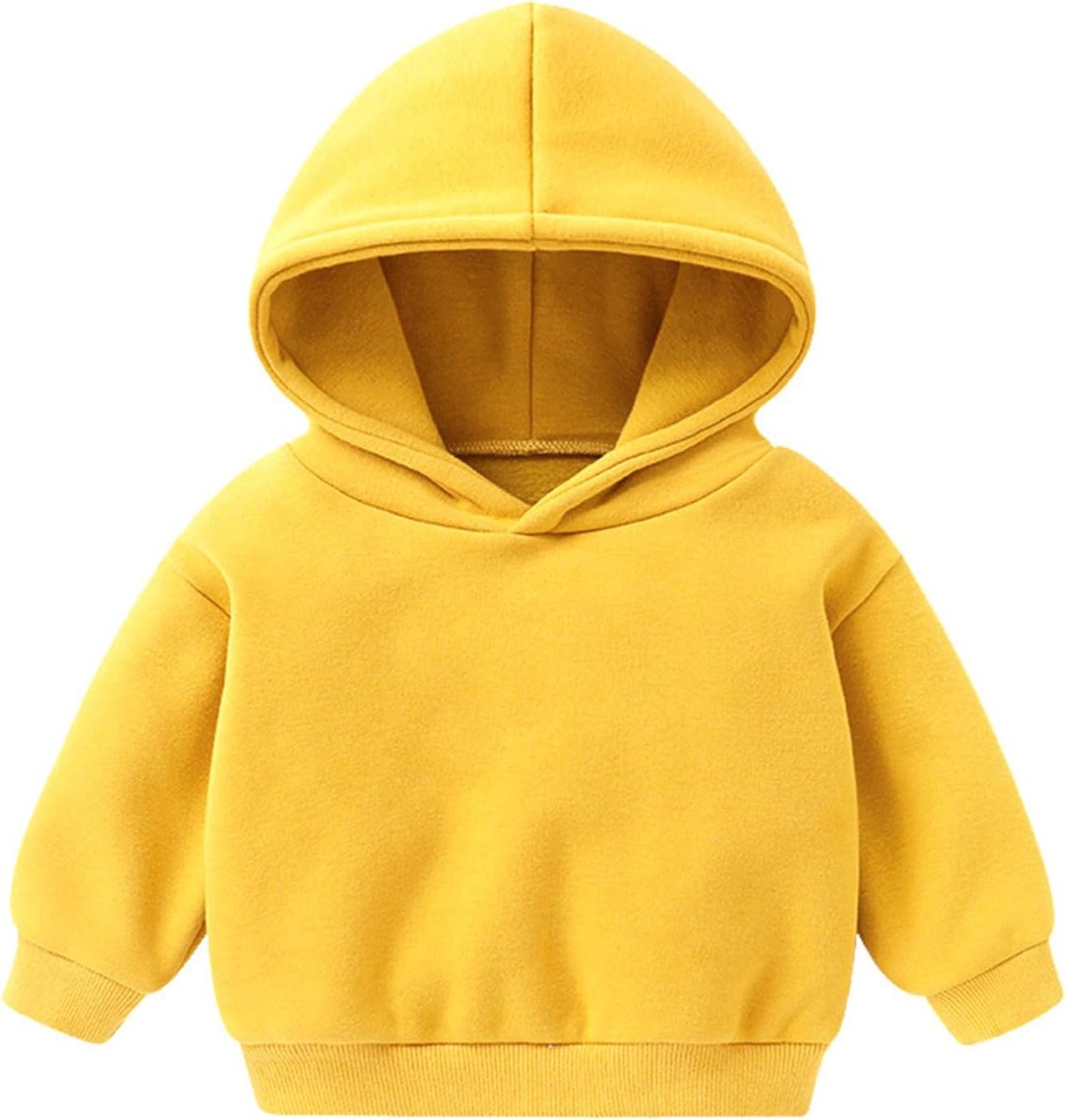 Leeftijd jongens meisjes fleece trui kinderen solide plus baby's capuchon gekleurde top meisjes tops
