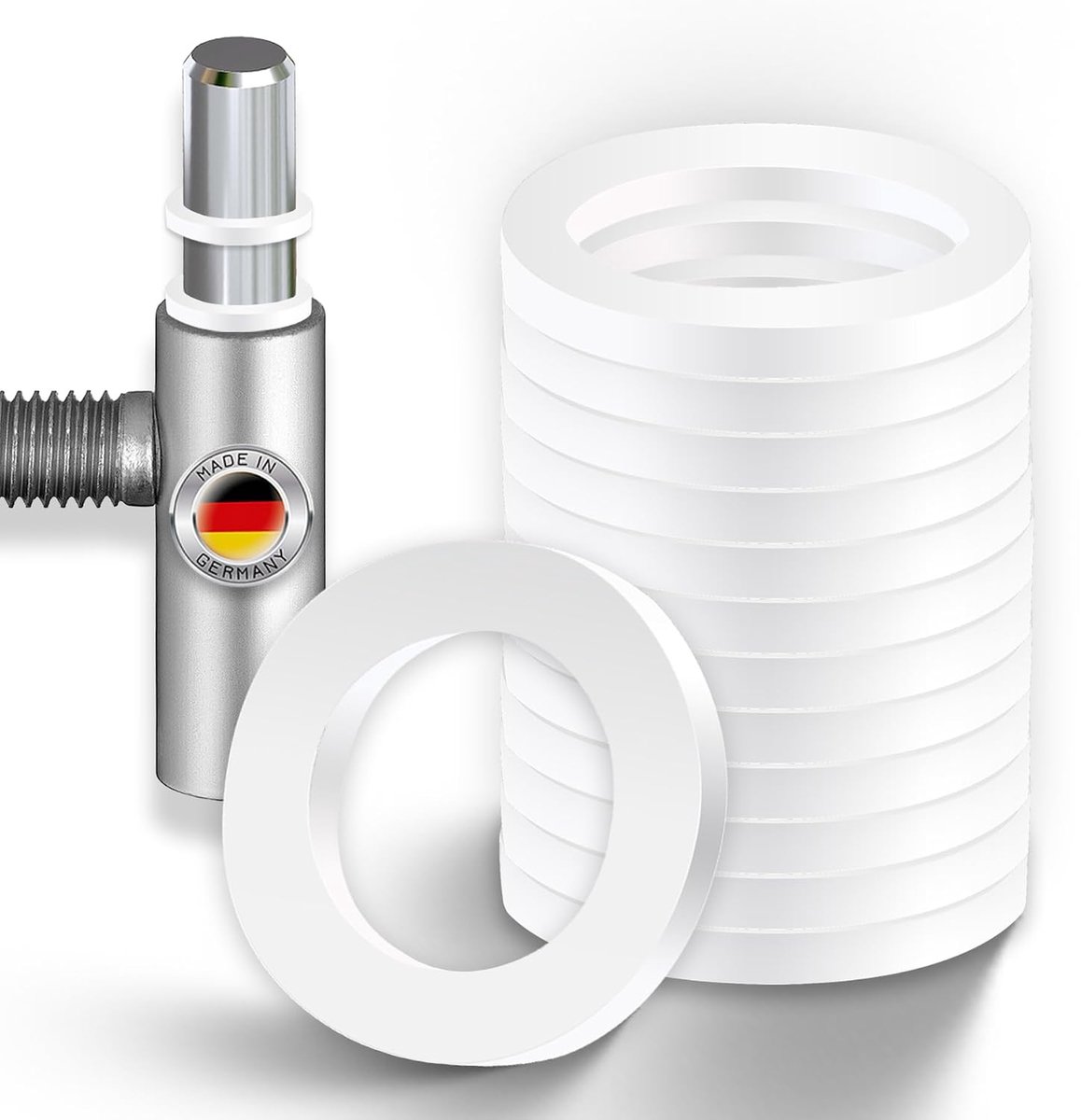 60 stuks, Made in Germany, sluitringen voor kamerdeuren (1 mm)