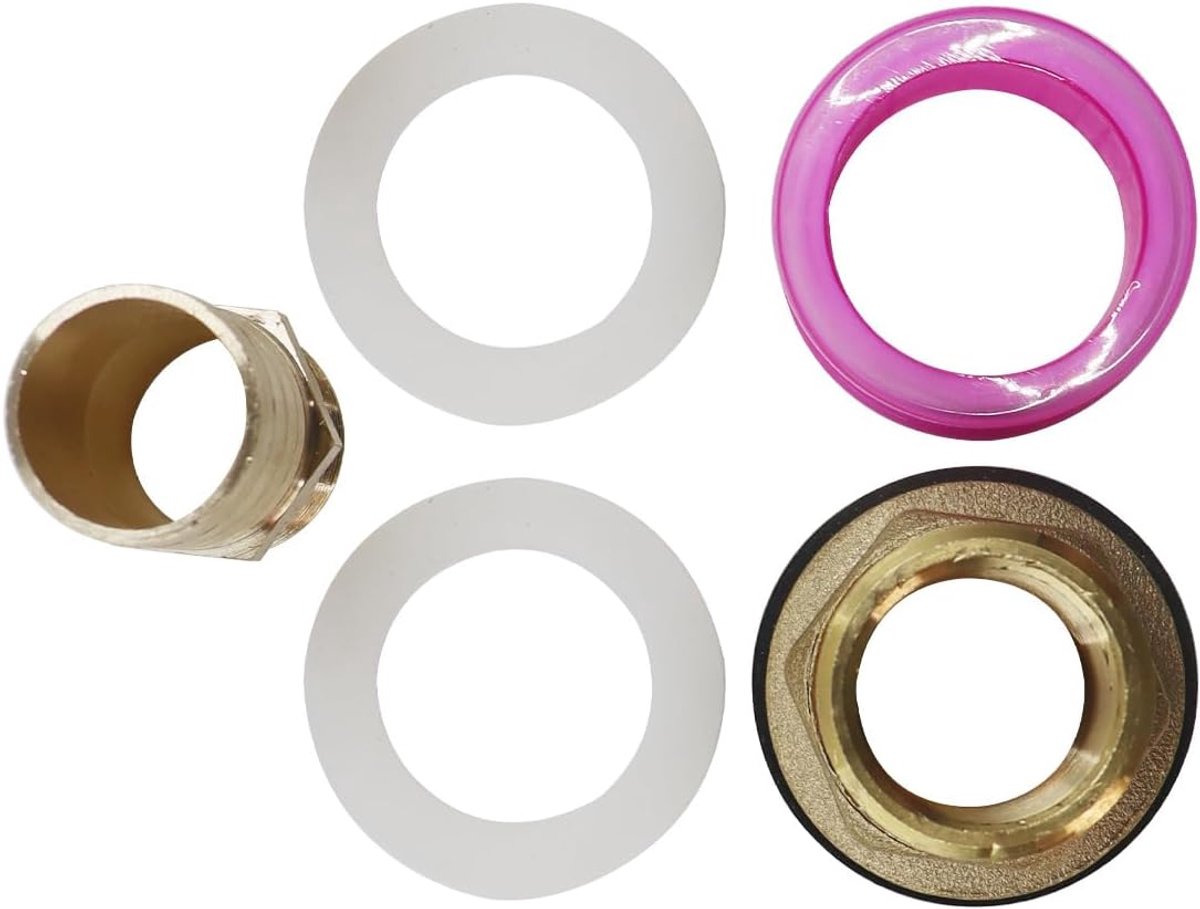 Tankkanaal, regentondoorvoer, voor watertanks, stortbakken, 3/4 inch buitendraad x 1/2 inch binnendraad met slangmondstuk 20 mm