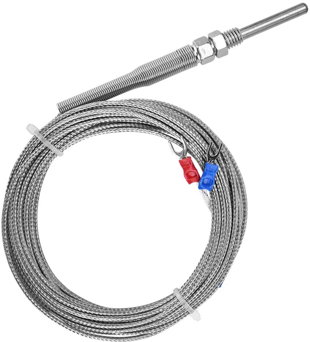 Sensor, K-type thermoelement temperatuurregelaar sensor, Type K Thermoelementsensor temperatuursensor kabel (5 m)