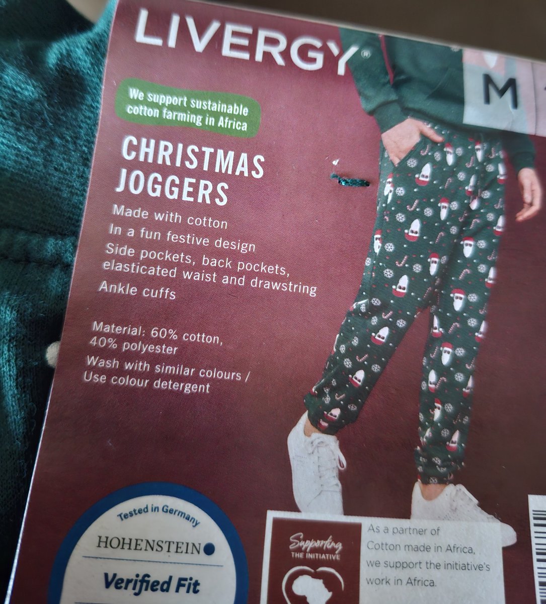 Livergy Heren Kerst Joggingbroek / Groen / Maat XL