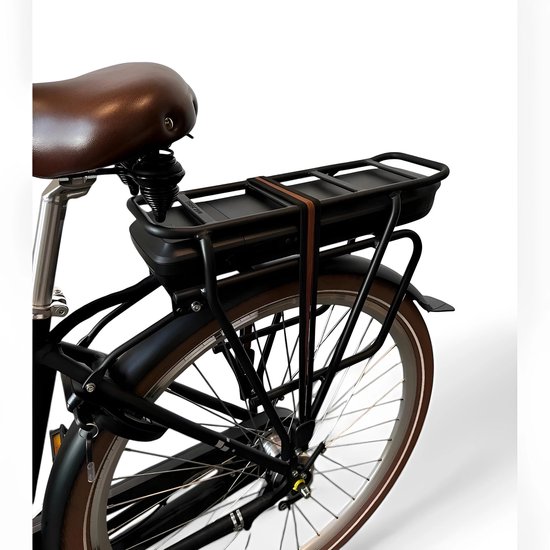 Vogue Elite Elektrische Fiets 3 versnellingen 13Ah 50cm E-bike - Mat zwart met bruine accenten — afbeelding 3