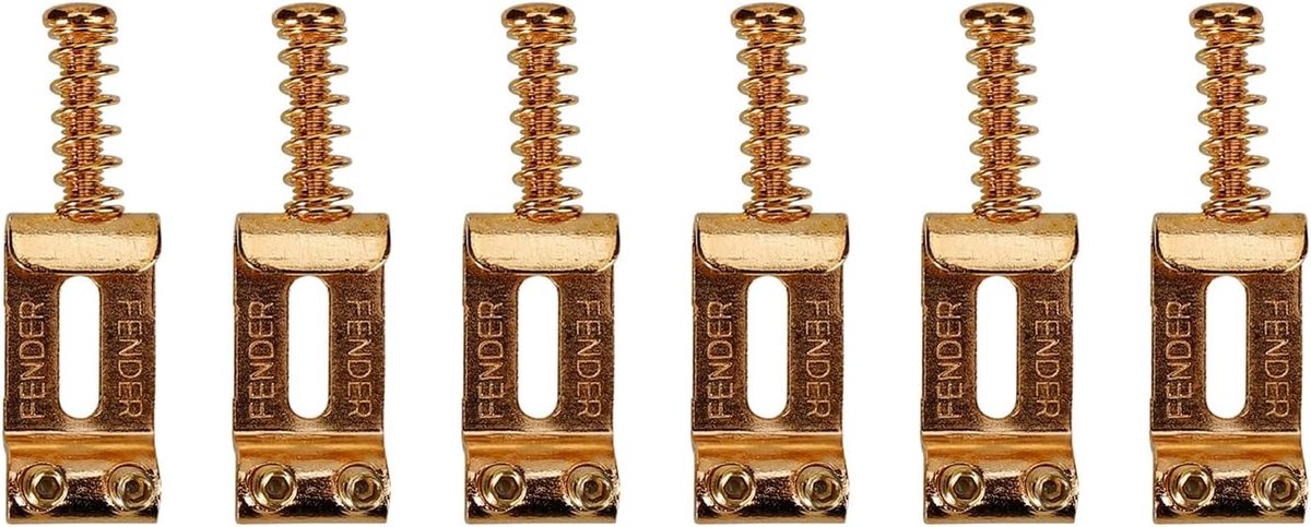 Tremolo brug zadels 6-Pack - Goud - Geschikt voor Stratocaster en Telecaster - Voorkomt snaarbreuk - ShopVlot