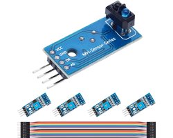 5Pcs IR Reflective Sensor Modules TCRT5000 3.3-5V IR Tracking Obstacle Avoidance Module with Dupont Cable - ShopVlot