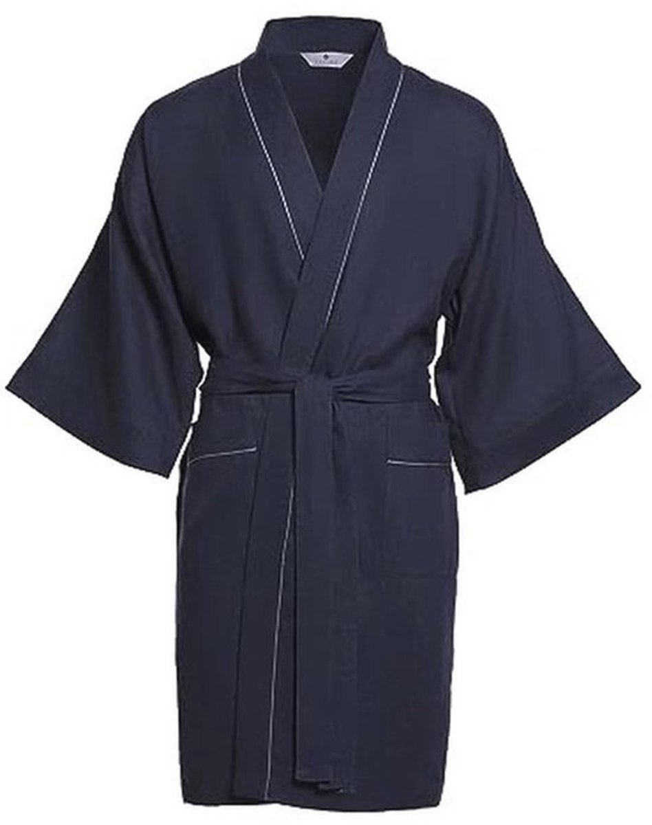 Revise RE-513 kimono voor heren - Ochtendjas van 100% linnen - Premium kwaliteit