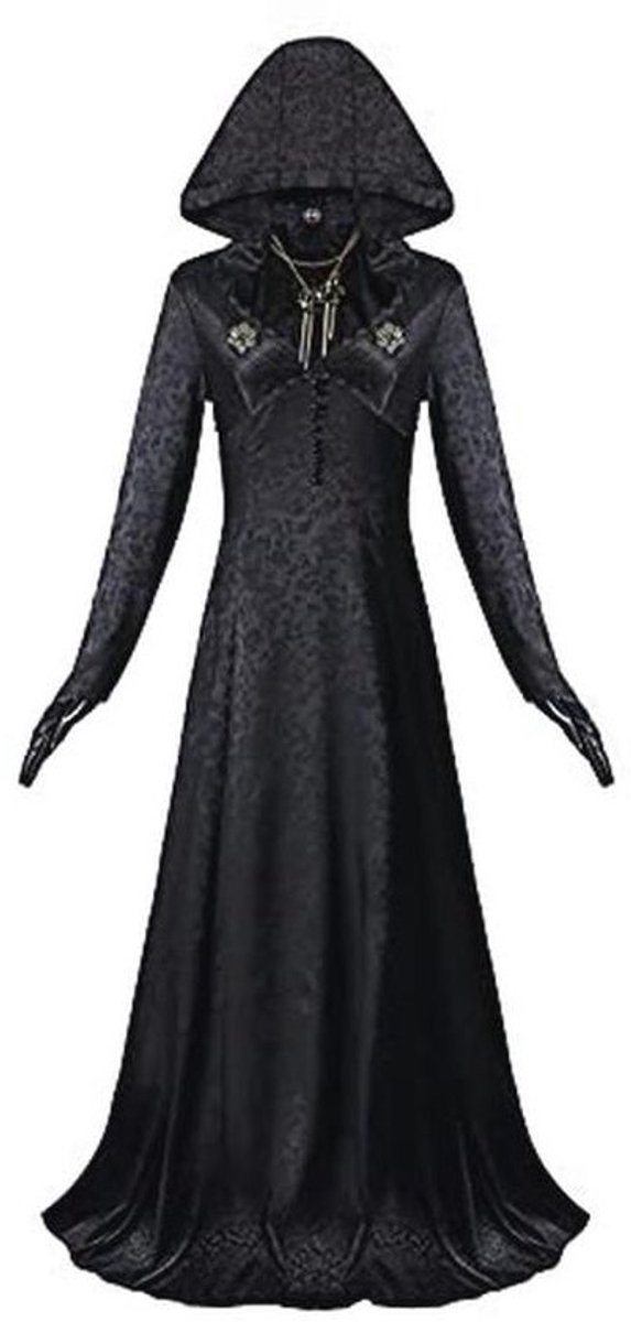 Vampire Madam gothic kostuum met kap voor dames - Cosplay-outfit voor Halloween en carnaval