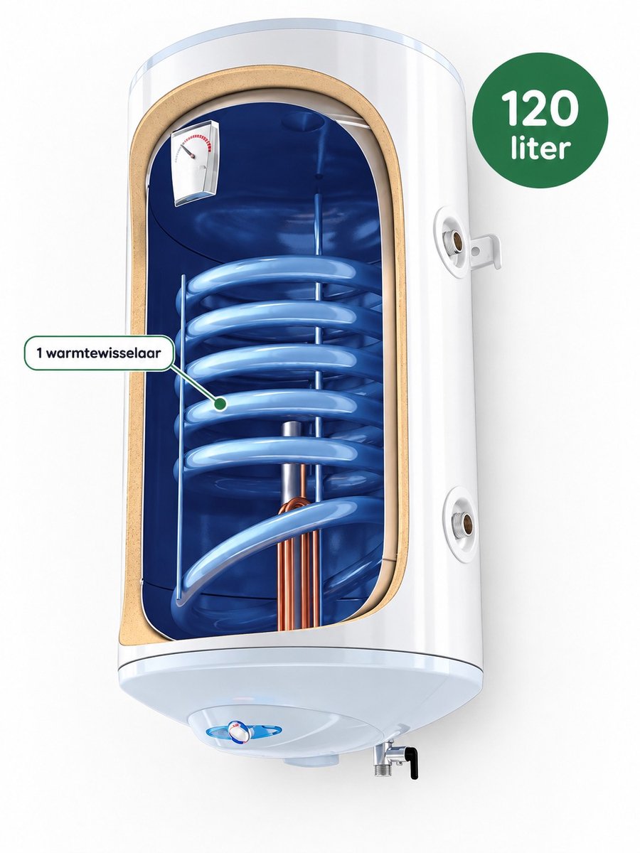 Durensa® - Tesy boiler - bilight met 1 wisselaar - 120 liter - verticaal