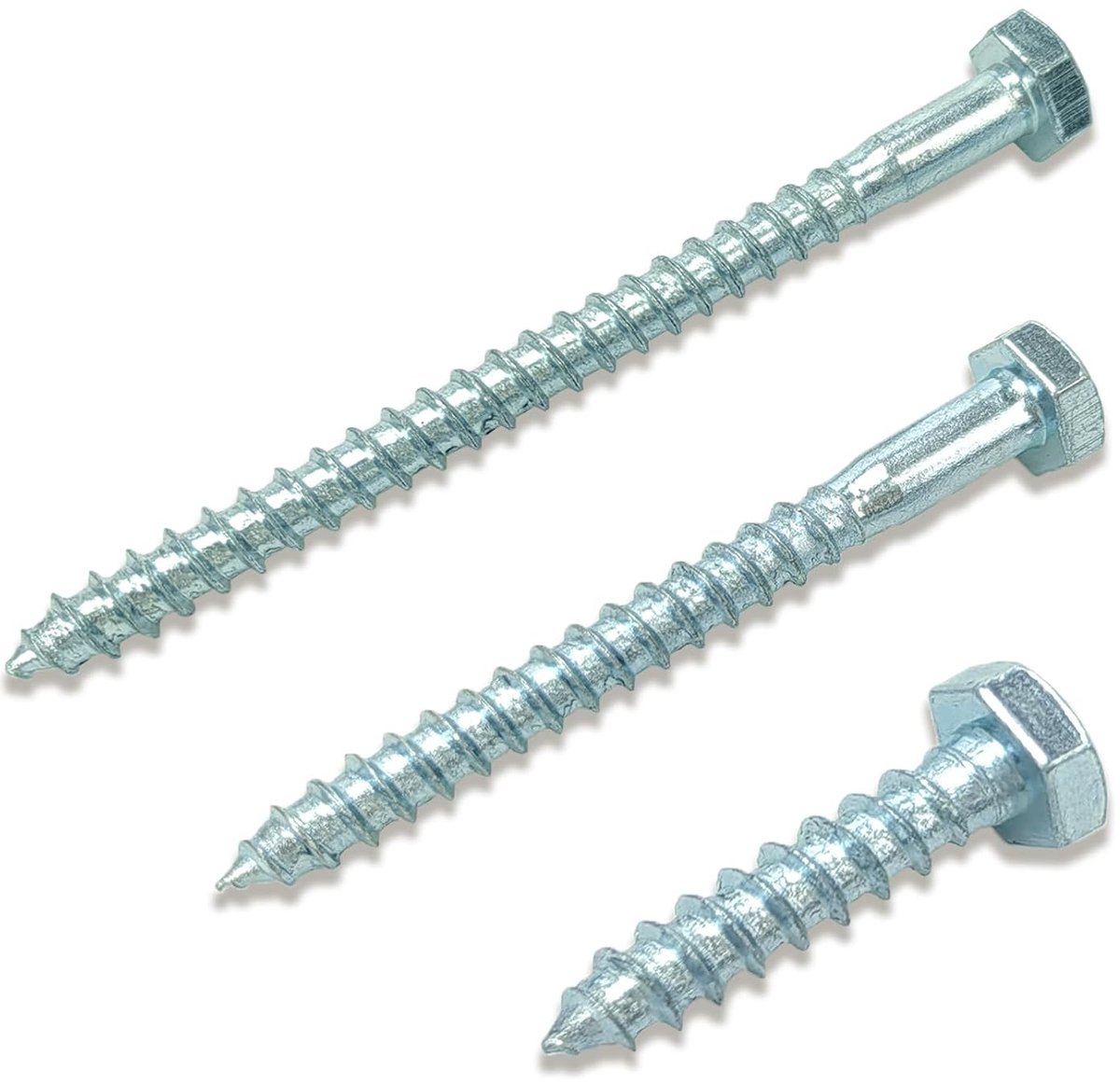 30pcs M6 Carbon Steel Hex Socket Screws Self Tapping Screws Hex Head Screws for Wood Masonry Brick Shelves Wall - ShopVlot
