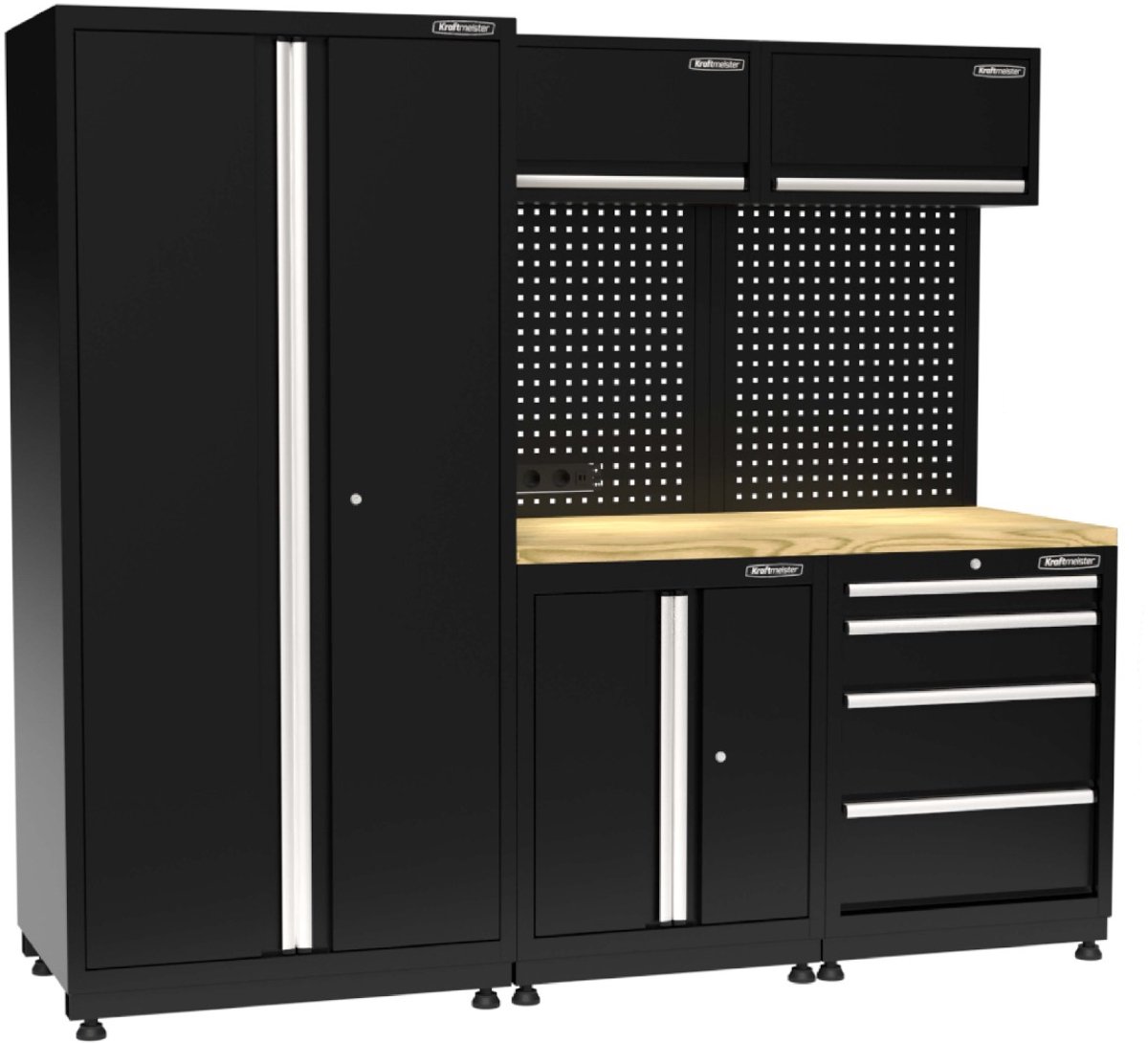 Kraftmeister Pro werkplaatsinrichting Adelaide eiken zwart