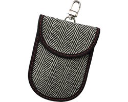 Techsuit - RFID Anti-Theft (AF1) - for Cards & Keys, Waterproof Leather, Metal Hybrid Fibre, EMF Blocker, 12.5x9 - Grey