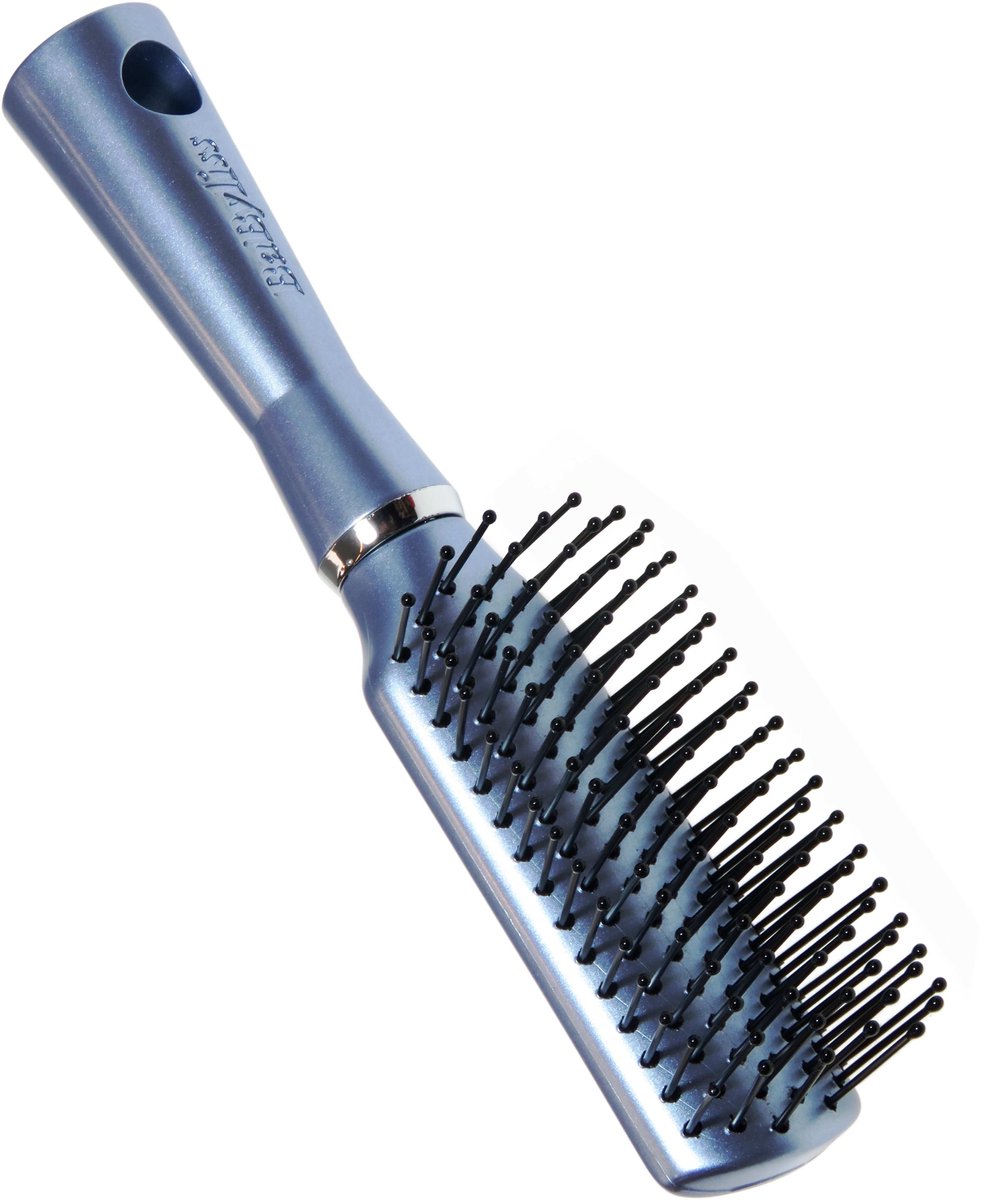 BaByliss haarborstel voor styling en extra volume - Zacht voor Hoofdhuid - Toupeerborstel met flexibele borstelpinnen en noppen - hairbrush - Lichtblauw