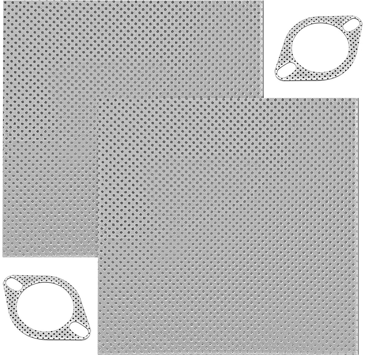 Uitlaatdemperafdichtingen 200 x 200 mm - snijbaar papier - hittebestendig - voor voertuigonderhoud - ShopVlot