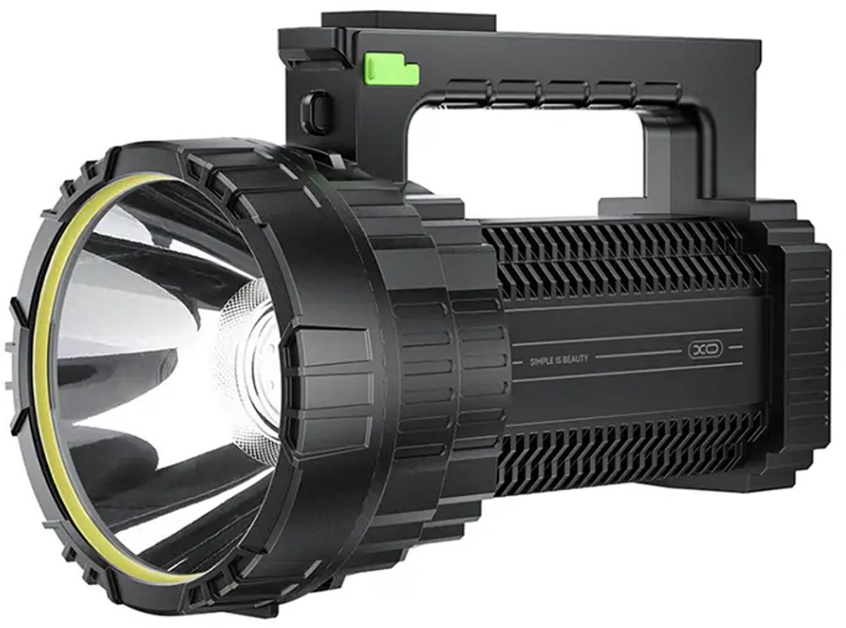 XO - Krachtige Oplaadbare LED Zaklamp - 550 Lumen Schijnwerper - 3 Lichtstanden - USB-C - Grote Zaklamp voor Camping, Vissen, Klussen & Noodgevallen