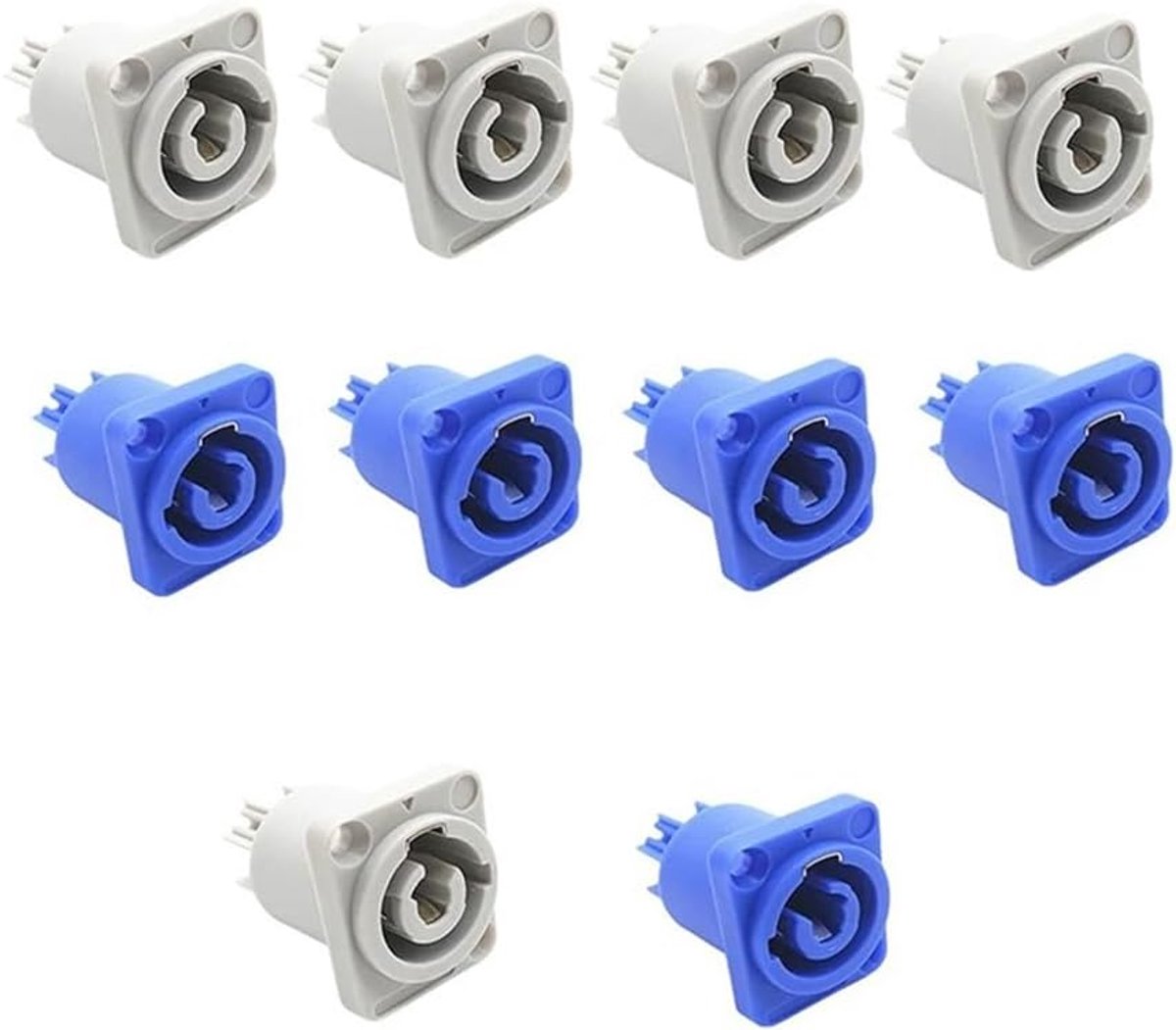 Pack of 10 3 Pin 20 A 250 V AC Powercon Socket, PowerCon Socket, Power Plug Adapter NAC3MPA-1 NAC3MPB-1 Output Plug - ShopVlot