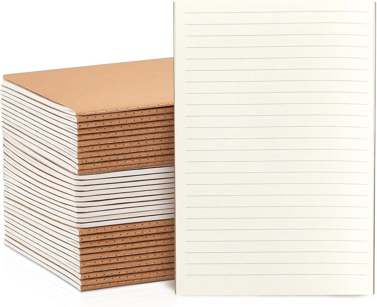 VEESUN A5 Notebook Pack van 30 met Lijnen Notitieboek 60 Paginas 30 Vellen - ShopVlot