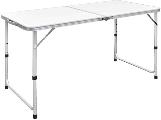 vidaXL - Campingtafel - inklapbaar - en - verstelbaar - 120x60 - cm - aluminium van Merkloos — afbeelding 3