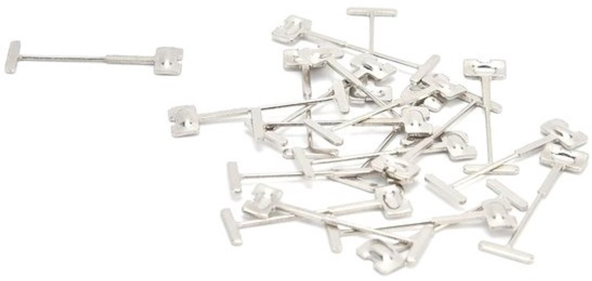 Dailygoods - T-pinnen 100 Stks - Vervangingsnaalden - Roestvrij staal - Slijtvast - Schokbestendig - Hoogdruksterkte - Nivelleersysteem