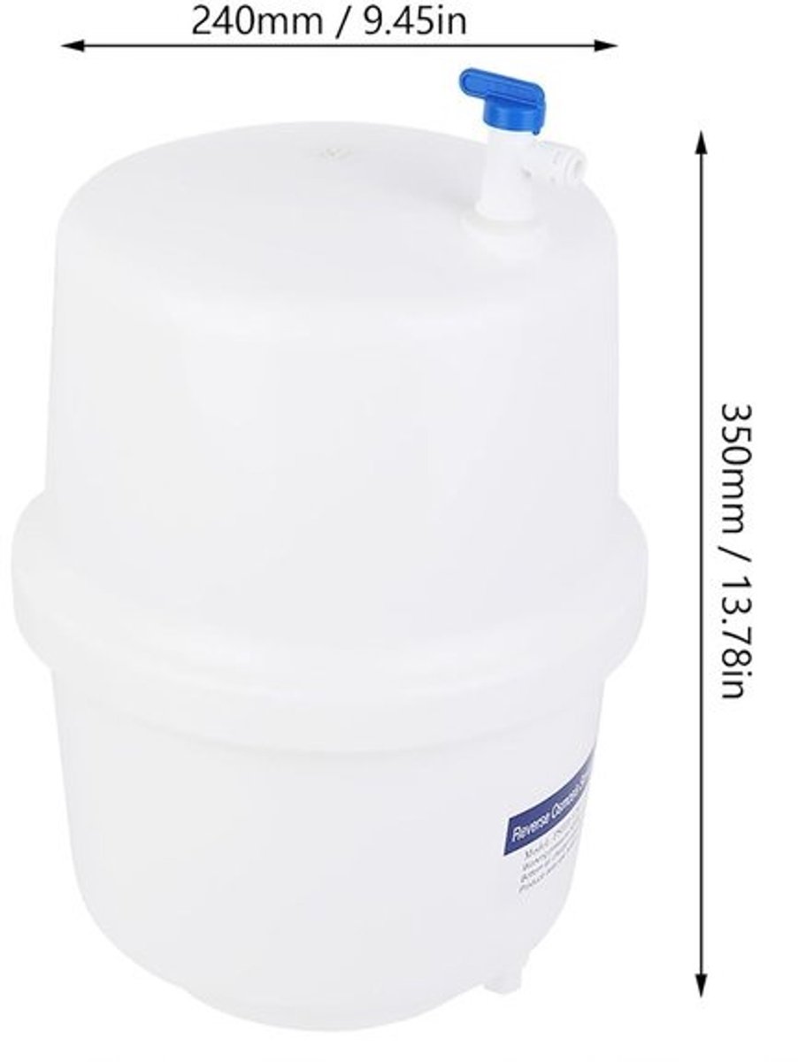 SnelShoppen - 3.2 Gallon drukwateropslagtank - Universele osmosewaterdruktank voor thuisapparaten - Hoogwaardige compressie - Duurzaam en betrouwbaar