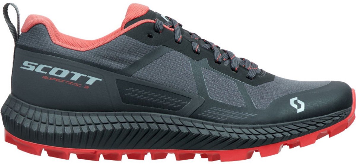 SCOTT SUPERTRAC 3.0 WS - Hardloopschoen - black/coral - 42,5