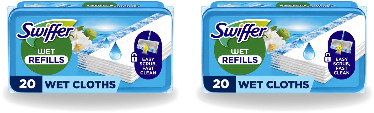 2 x Swiffer - Vloerdoekjes – Morning Fresh – 20 doekjes - Voordeelverpakking - 2 stuks