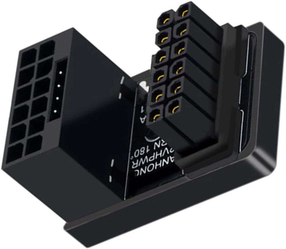 CY Adapter 12VHPWR ATX3.0 PCI-E 5.0 Power Modular Adapter 12+4Pin to 12+4 16Pin Down Angle 360 Degree Opposite U Shape - ShopVlot