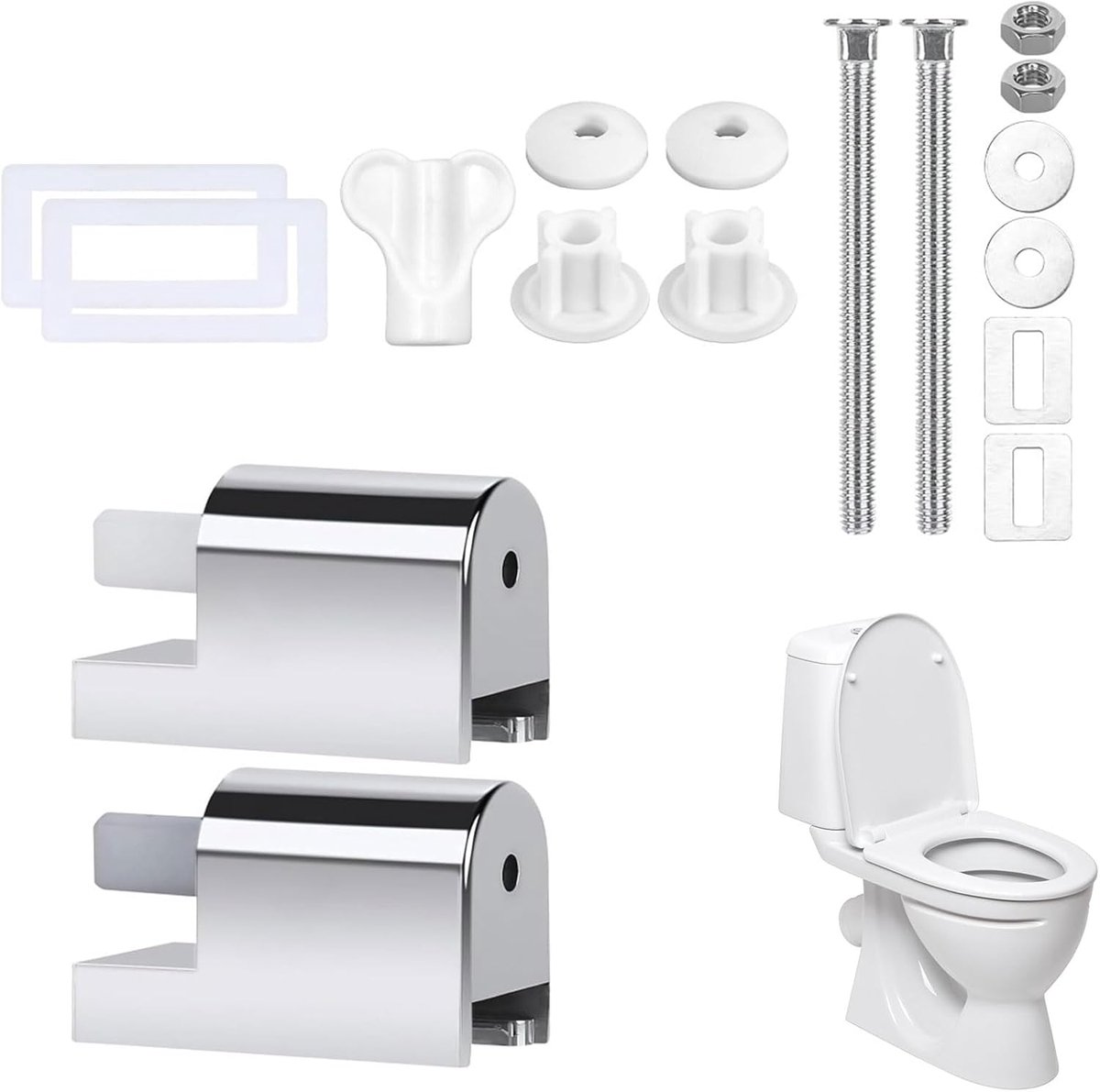 ABS Toiletbril Scharnieren, Toilet Soft Close Scharnieren, Bevestigingen Voor Toiletbrillen, Toiletzitting Bevestiging, Voor Vaste WC Brilonderdelen, Eenvoudig Te Installeren