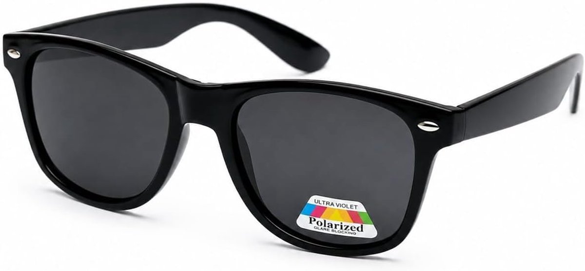 Zonnebril voor dames en heren, UV400-bescherming, CAT.3, zwarte premium zonnebril met gepolariseerde glazen, licht comfort, vrije tijd, auto, strand, vakantie, sport