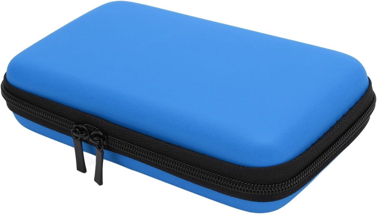 Shell Travel Case met 8 Game Slots & Accessoire Storage voor 3DS XL/2DS XL/DS Lite/DSI XL -consoles (zwart) (BLUE)