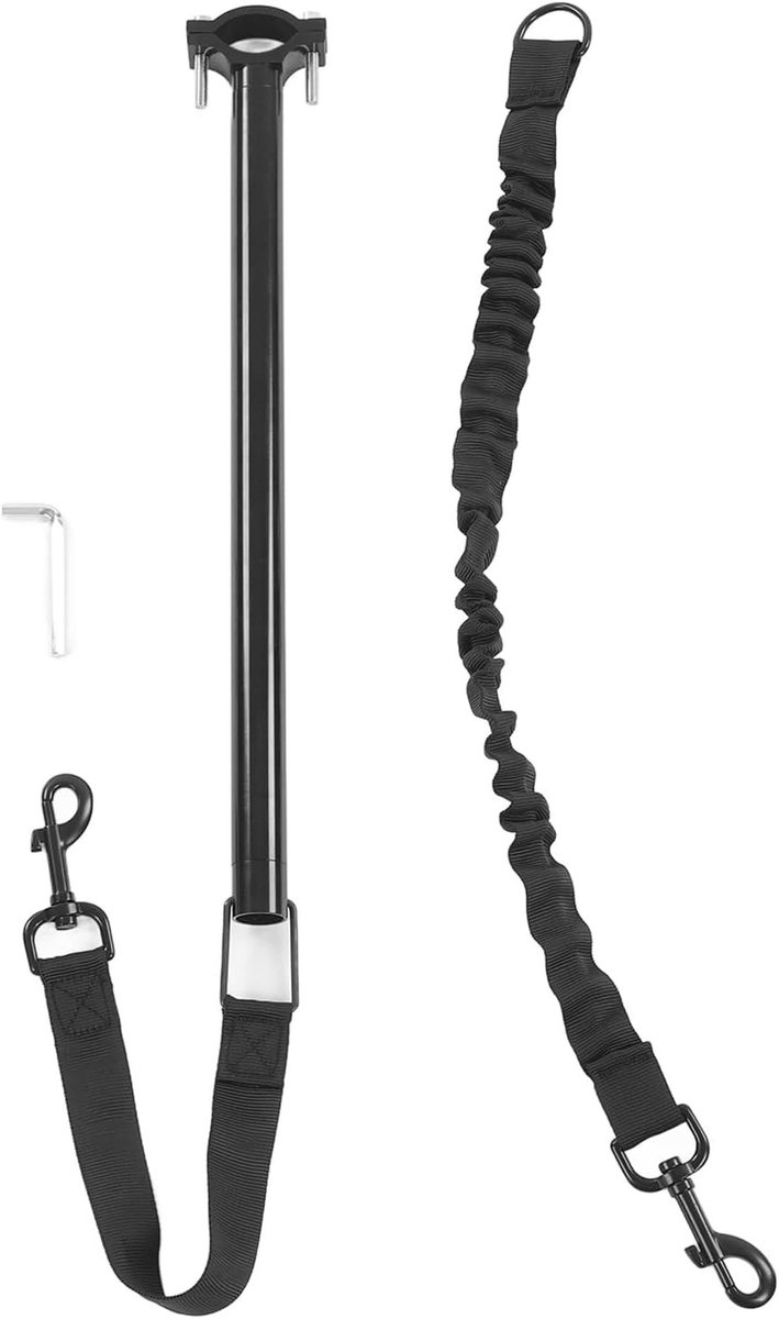 Hondenfietsriem met oprolmechanisme, stevige metalen constructie - Perfect voor fietsen, sport en training met je hond